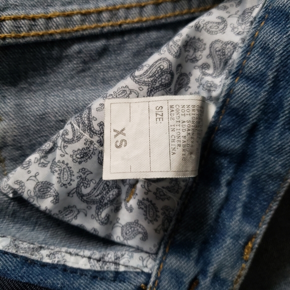 Pudr Jeans Womens Petite Light Wash High Rise Distressed Ripped Jeans Size XS - Picture 8 of 9